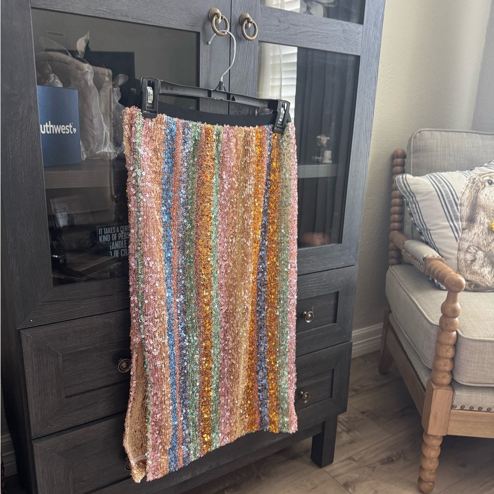 Umgee Multicolor Textured Skirt